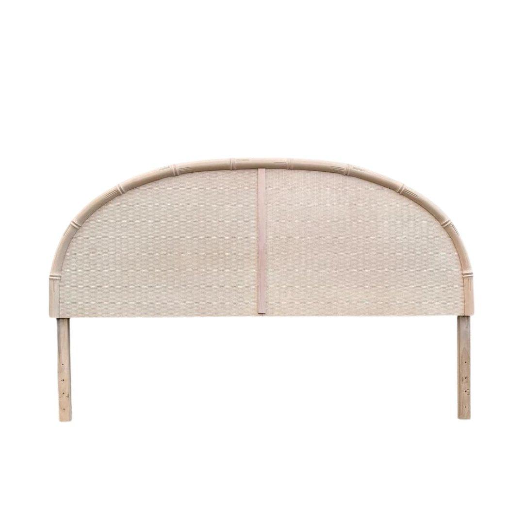 Vintage Broyhill Faux Bamboo Woven King Headboard Available for Lacquer - Hibiscus House