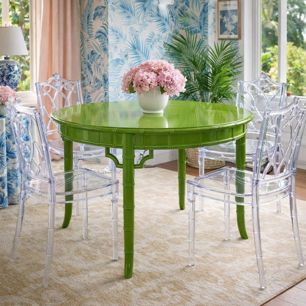 Vintage Stanley Furniture Faux Bamboo Dining Table Available for Custom Lacquer! - Hibiscus House