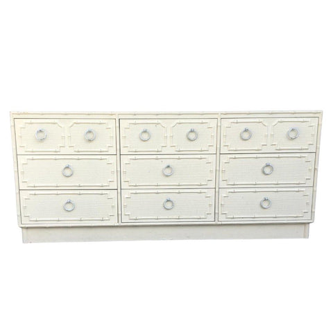 Vintage Drexel Furniture Omega Kensington Collection Nine Drawer Dresser Available for Custom Lacquer - Hibiscus House