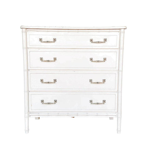 Vintage Faux Bamboo Bachelor Chest of Drawers Available for Custom Lacquer! - Hibiscus House