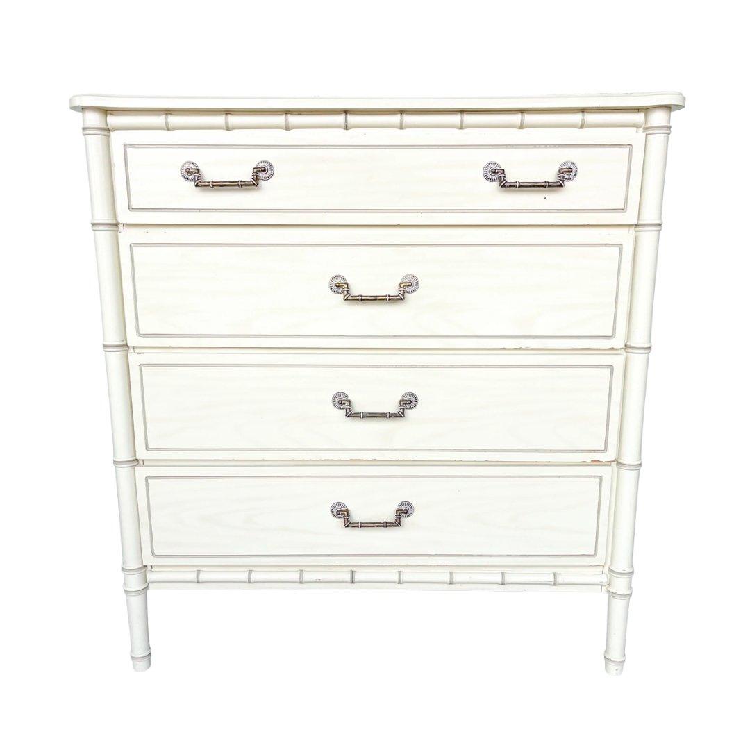 Vintage Classic Faux Bamboo Bachelors Chest of Drawers Available for Custom Lacquer! - Hibiscus House