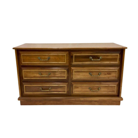 Vintage Faux Bamboo Six Drawer Dresser Available for Custom Lacquer - Hibiscus House
