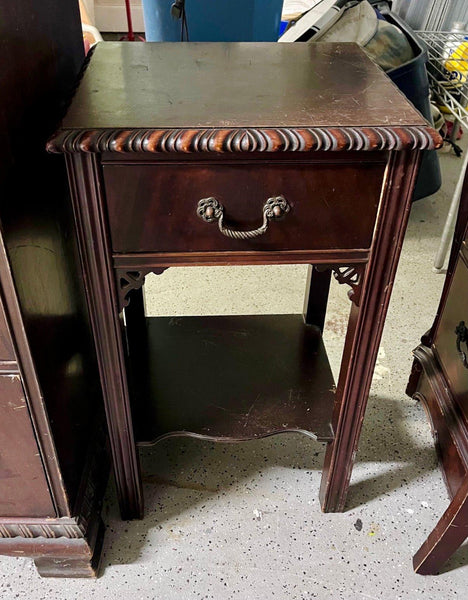 1930's Antique Huntley Furniture Chippendale Style Mahogany Side Table Available for Custom Lacquer - Hibiscus House