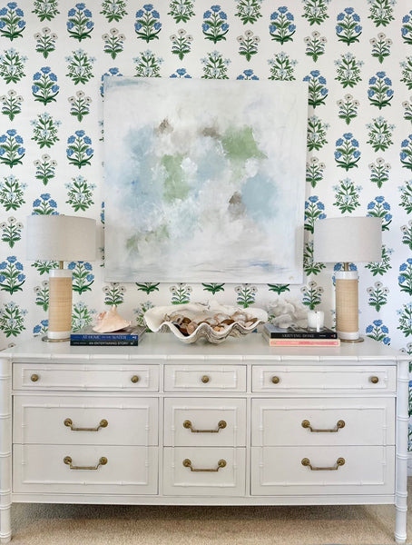 Vintage Thomasville Allegro Faux Bamboo Seven Drawer Dresser Available for Lacquer! - Hibiscus House