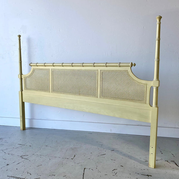 RARE Vintage Henry Link Bali Hai Faux Bamboo Poster King Size Headboard Available for Custom Lacquer!
