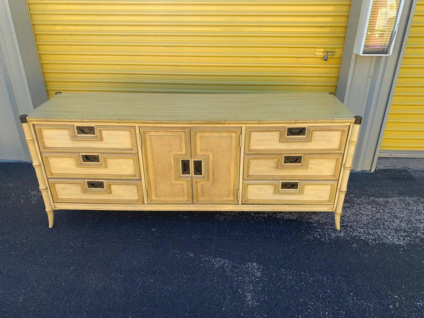 Stanley Furniture Faux Bamboo Dresser with Double Doors Available for Custom Lacquer - Hibiscus House