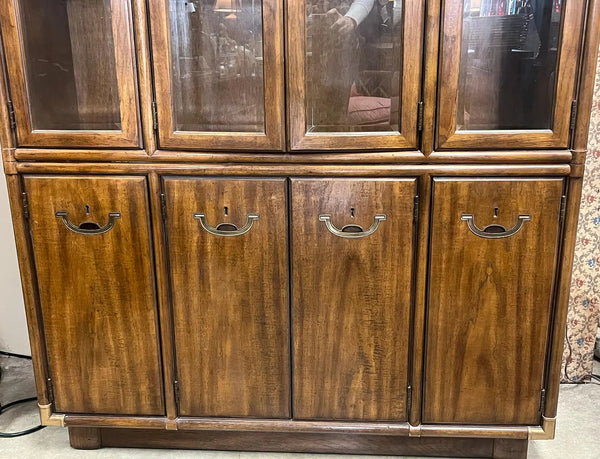 Vintage Drexel Accolade Collection Campaign China Cabinet Available for Custom Lacquer! - Hibiscus House
