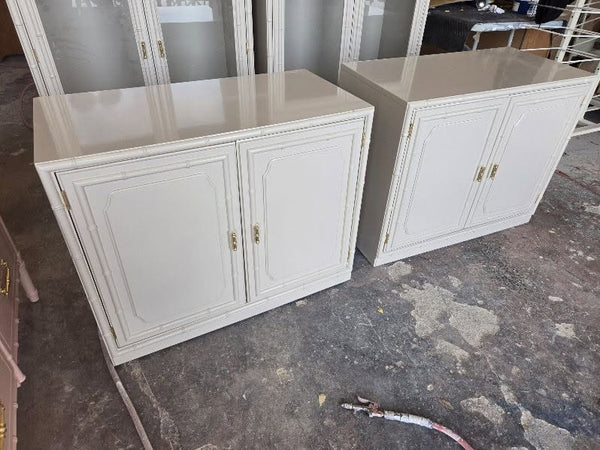 Vintage Dixie Aloha Collection Narrow Cabinet Style Nightstand Pair Available for Custom Lacquer! - Hibiscus House