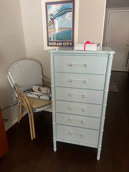 Vintage Dixie Furniture Faux Bamboo Lingerie Chest Available for Custom Lacquer!