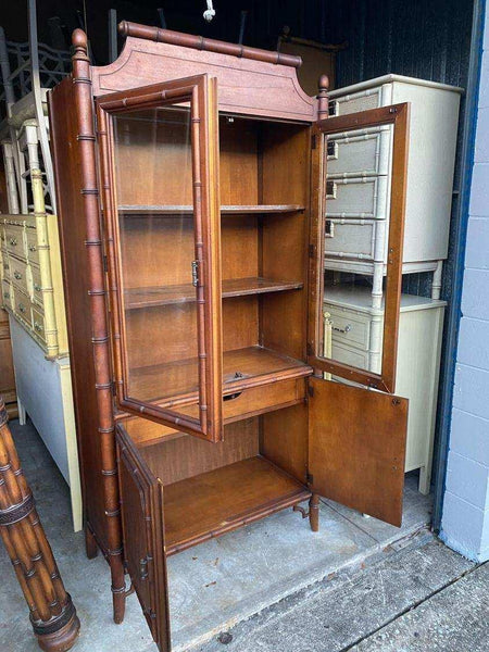 Vintage Dixie Furniture Aloha Collection China Cabinet Available for Custom Lacquer! - Hibiscus House