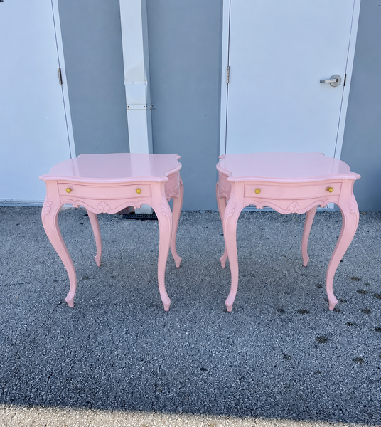 Vintage Pair of Weiman Furniture French Provincial End Tables Available for Custom Lacquer!