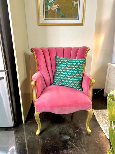 Art Deco Seashell Pink Scalloped Chair - Hibiscus House