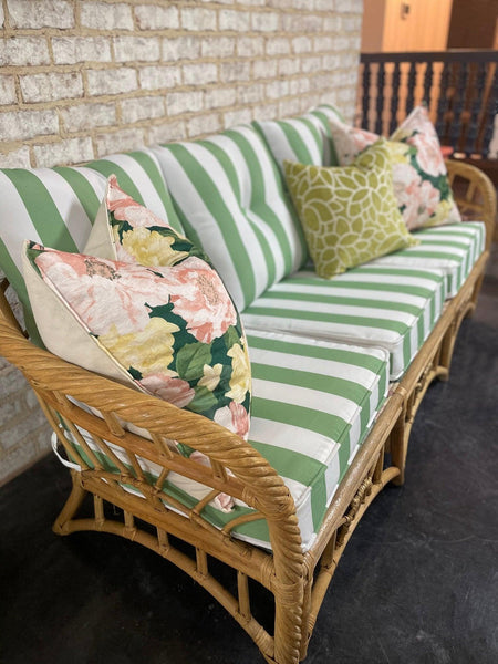 Faux Bamboo Rattan Twist Woven Sofa - Hibiscus House