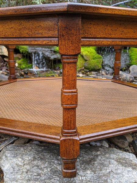 Mersman Furniture Faux Bamboo Octagon Coffee Table Available for Custom Lacquer - Hibiscus House
