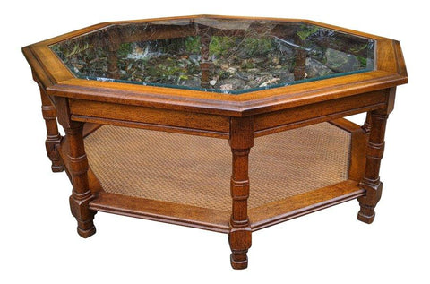 Mersman Furniture Faux Bamboo Octagon Coffee Table Available for Custom Lacquer - Hibiscus House
