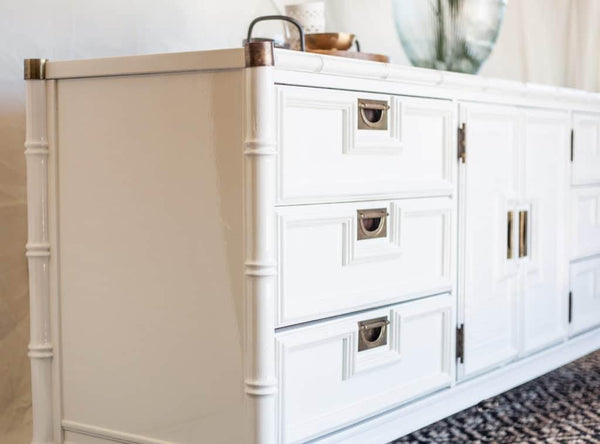 Stanley Furniture Faux Bamboo Dresser with Double Doors Available for Custom Lacquer - Hibiscus House