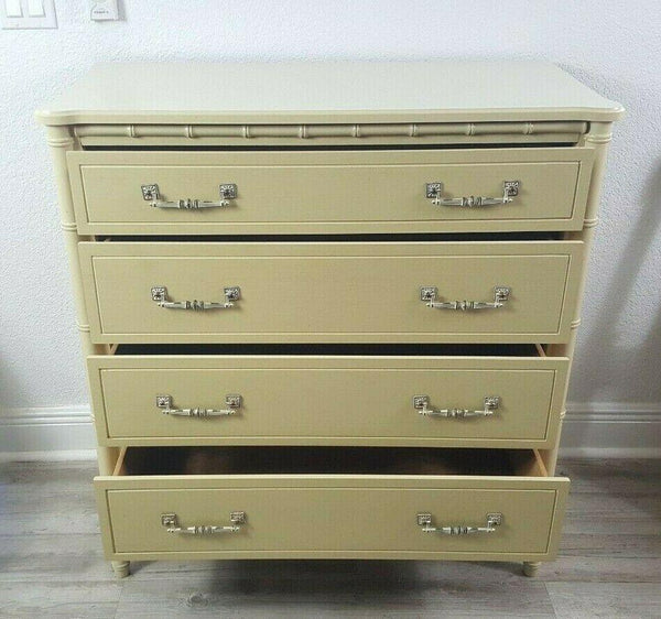 Vintage Faux Bamboo Chest of Drawers Available for Custom Lacquer - Hibiscus House