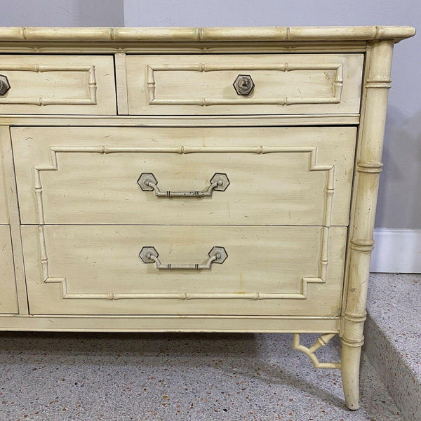 Thomasville Allegro Faux Bamboo Double Dresser Available for Custom Lacquer - Hibiscus House