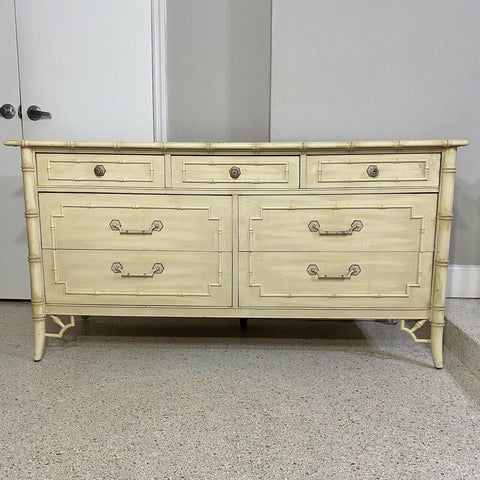 Thomasville Allegro Faux Bamboo Double Dresser Available for Custom Lacquer - Hibiscus House