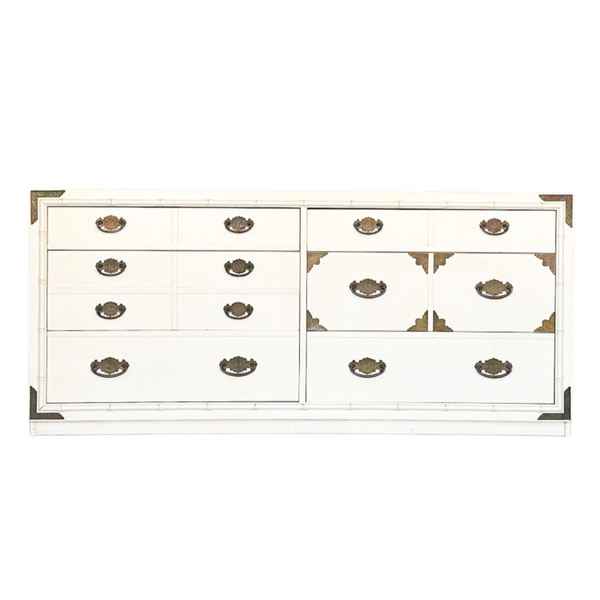 Vintage Thomasville Furniture Huntley Faux Bamboo Six Drawer Dresser Available for Lacquer - Hibiscus House