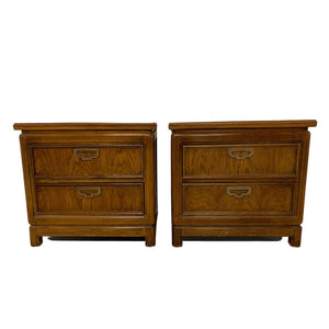 Vintage Thomasville Furniture Mystique Collection Chinoiserie Style Nightstand Pair Available for Custom Lacquer! - Hibiscus House