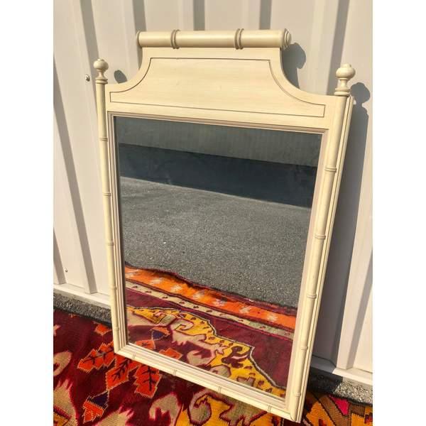 Vintage Henry Link Faux Bamboo Pagoda Mirror Pair Available for Custom Lacquer - Hibiscus House