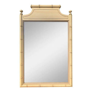 Vintage Henry Link Bali Hai Faux Bamboo Pagoda Mirror Available for Custom Lacquer! - Hibiscus House