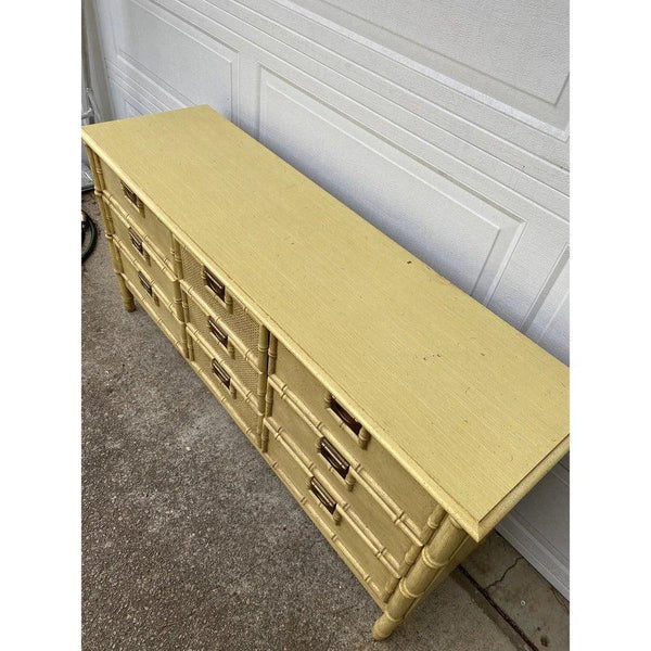 Vintage Faux Bamboo Stanley-Style Nine Drawer Dresser Available for Custom Lacquer! - Hibiscus House