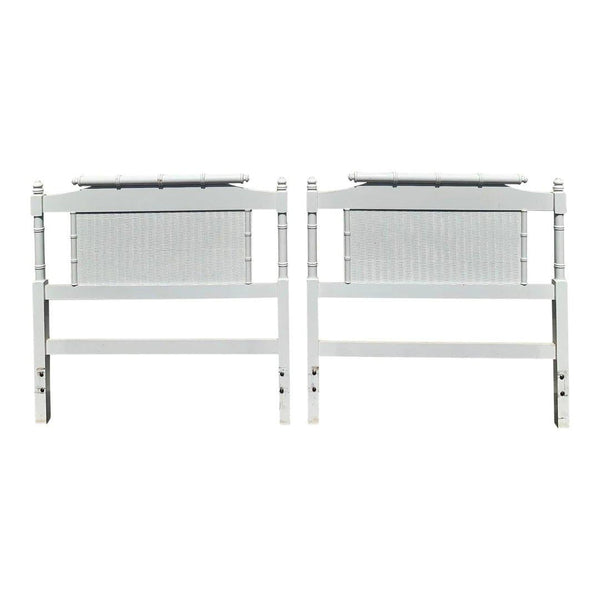 Pair of Classic Faux Bamboo Twin Headboards Available for Lacquer - Hibiscus House
