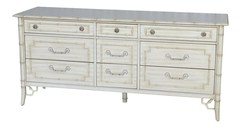 Thomasville Allegro Faux Bamboo Triple Dresser Available for Custom Lacquer - Hibiscus House