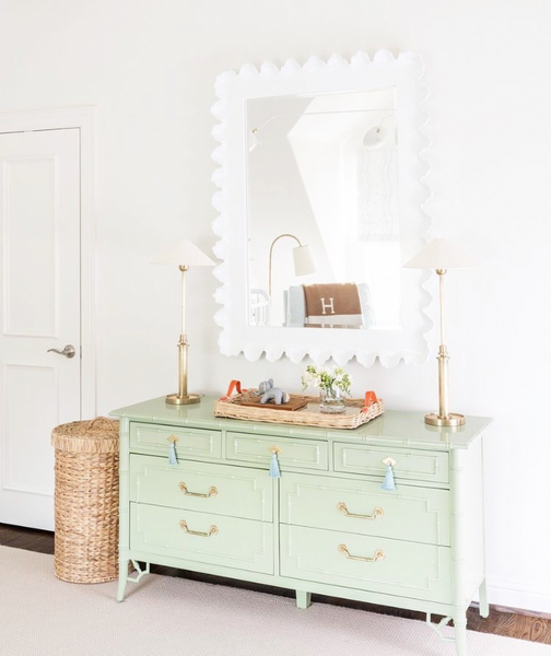Vintage Thomasville Allegro Faux Bamboo Seven Drawer Dresser Available for Lacquer! - Hibiscus House