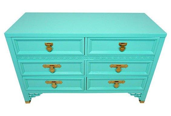 Vintage Dixie Shangrilah Collection Six Drawer Dresser - Hibiscus House