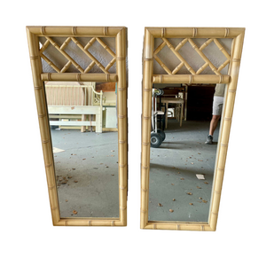 Pair of Vintage Dixie Aloha Mirrors Available for Custom Lacquer!