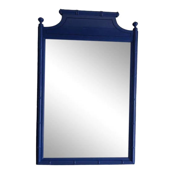 Vintage Henry Link Bali Hai Faux Bamboo Pagoda Mirror Available for Custom Lacquer!