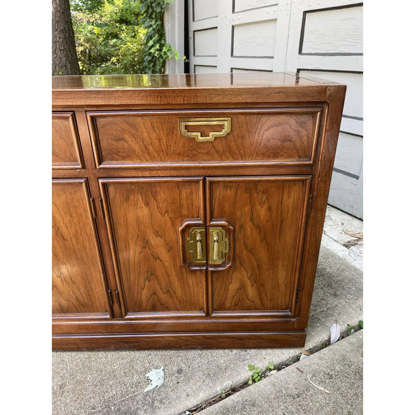 Vintage Thomasville Furniture Mystique Collection Campaign Style Credenza Server Available for Custom Lacquer!