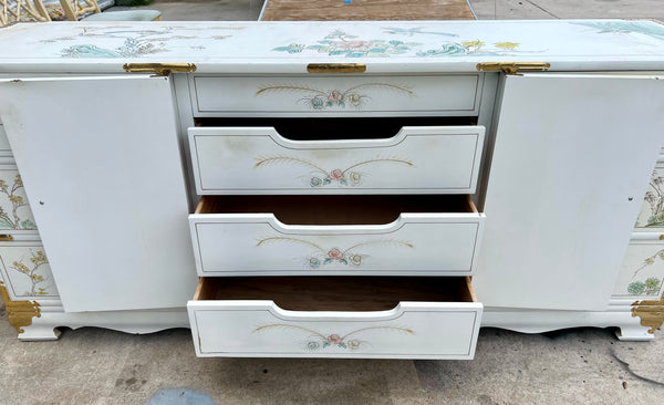 Vintage Korean Tansu Style Chinoiserie Credenza Available for Custom Lacquer