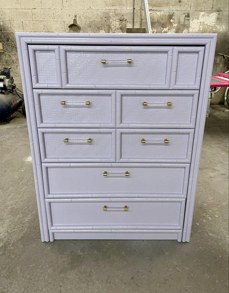 Vintage Lea Furniture Tallboy Chest Available for Custom Lacquer - Hibiscus House