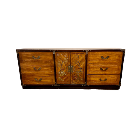 Vintage Bassett Furniture Co. Chinoiserie Credenza Available for Custom Lacquer