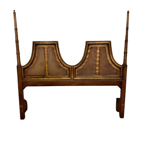 Vintage Stanley Furniture Faux Bamboo Queen Headboard Available for Custom Lacquer