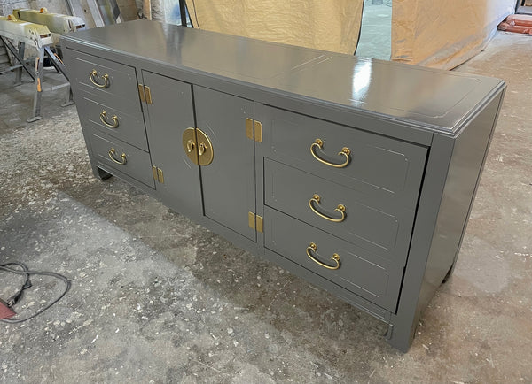 American of Martinsville Chinoiserie Credenza Available for Lacquer - Hibiscus House