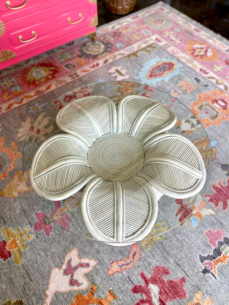 Pencil Reed Gabriella Crespi Style Flower Mid Century Cocktail Table Ready to Ship!
