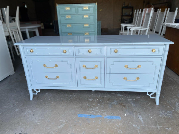 1970's Thomasville Allegro Faux Bamboo Dresser Available for Custom Lacquer