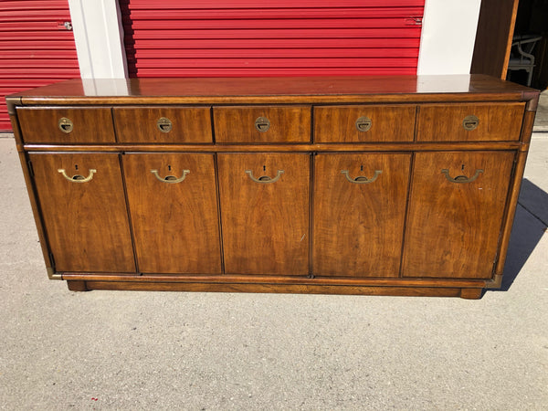 1970s Drexel Accolade Campaign Buffet Sideboard Available for Lacquer - Hibiscus House