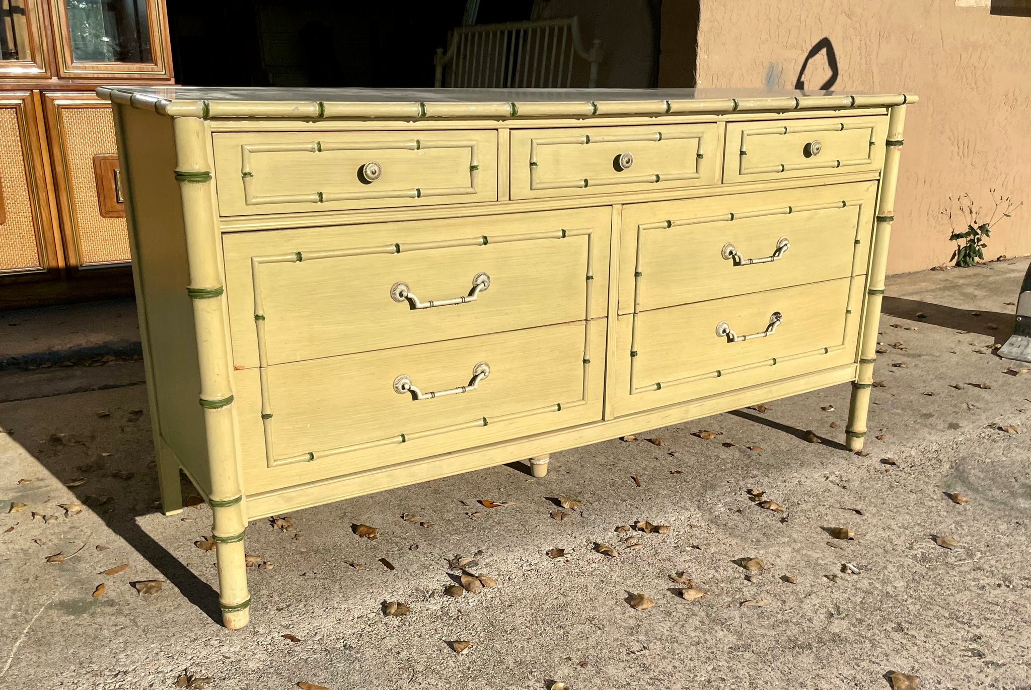 1970s Thomasville Allegro Faux Bamboo Dresser Available for Lacquer
