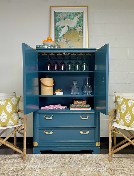 Dixie Furniture Co. Chinoiserie Armoire Available for Custom Lacquer