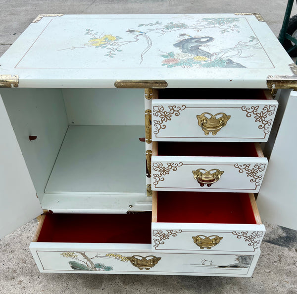 Vintage Korean Tansu Chinoiserie Style Nightstands Available for Custom Lacquer