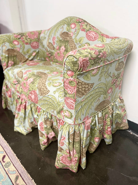 Palm Beach Chic Slip- Covered Settee Ready to Ship!