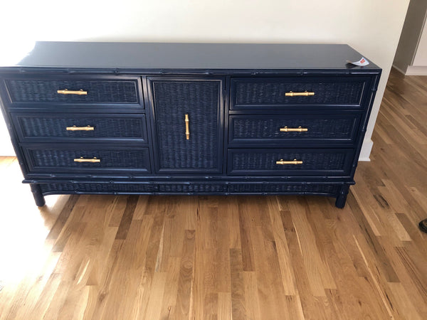 Vintage American of Martinsville Faux Bamboo Dresser or Credenza Available for Custom Lacquer