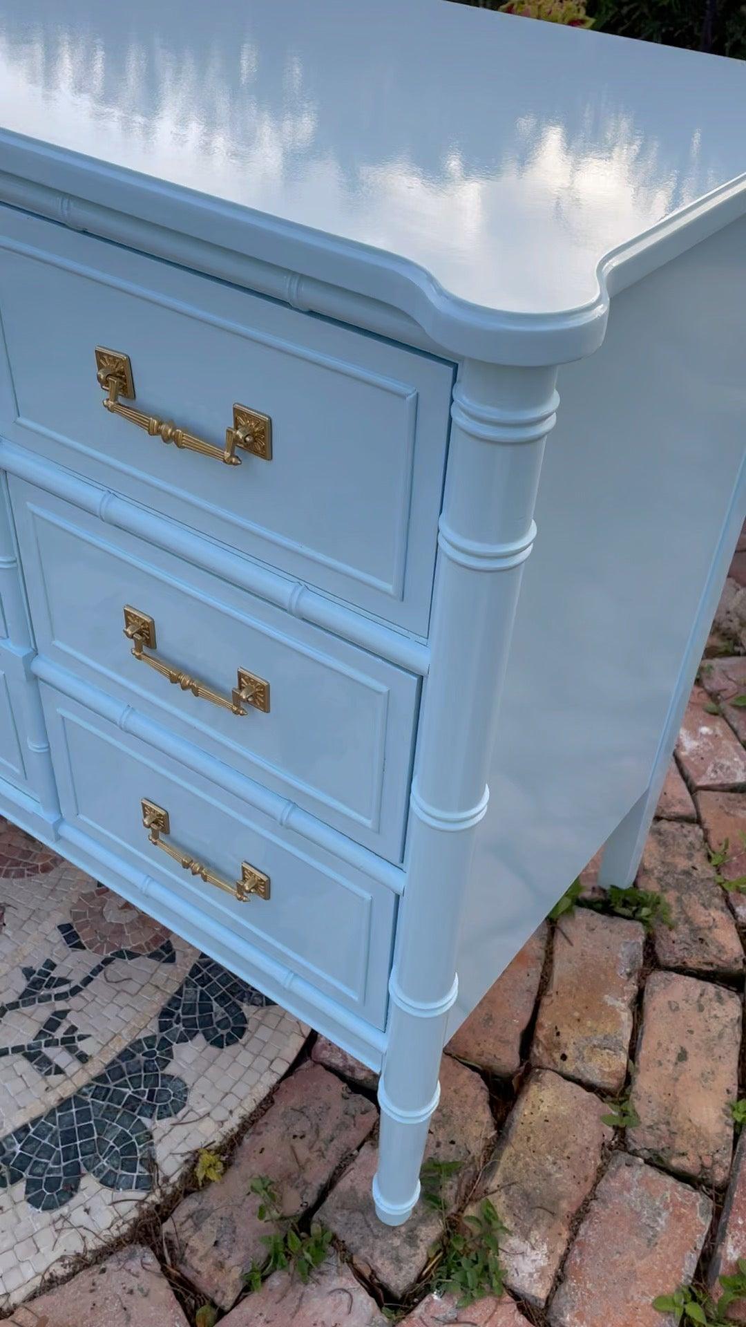 Vintage Henry Link Bali Hai Dresser Lacquered in 