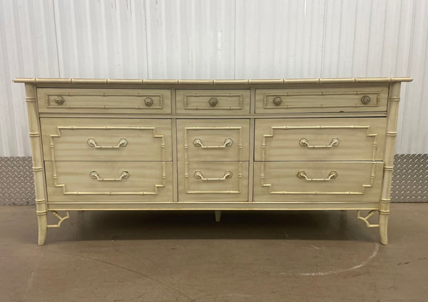 1970's Thomasville Allegro Faux Bamboo Dresser Available for Custom Lacquer